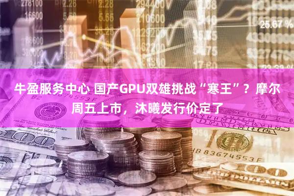牛盈服务中心 国产GPU双雄挑战“寒王”？摩尔周五上市，沐曦发行价定了