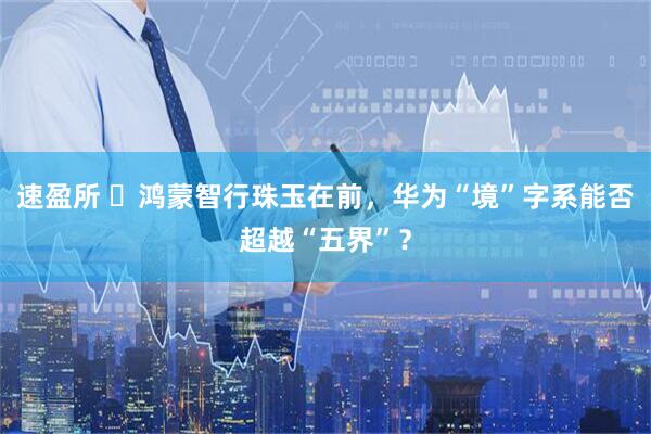 速盈所 ​鸿蒙智行珠玉在前，华为“境”字系能否超越“五界”？