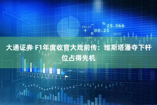 大通证券 F1年度收官大戏前传：维斯塔潘夺下杆位占得先机